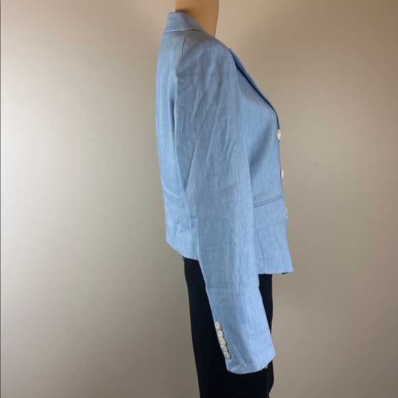 Veronica Beard Diego Blue Linen Dickey Jacket NWOT - Picture 10 of 13